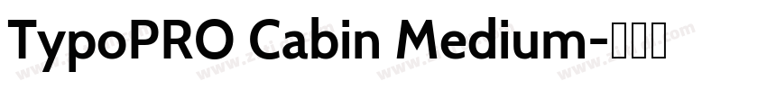 TypoPRO Cabin Medium字体转换 TypoPRO Cabin Medium字体转换